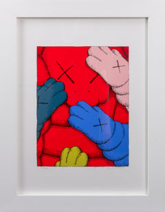 KAWS Untitled Red Image From the Urge Series Signed Limited Edition Screenprint