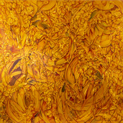 Pamela Sukhum Original Oil Painting 36” x 36” Golden Harvest