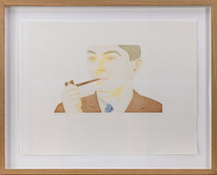 Alex Katz Man with Pipe Signed and Numbered Etching and Aquatint Contemporary Art