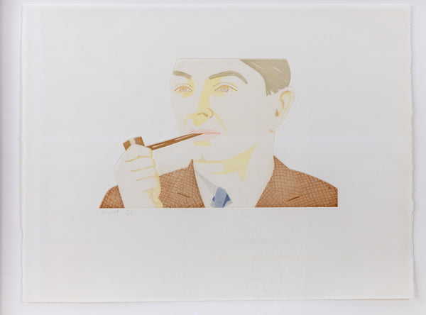 Alex Katz Man with Pipe Signed and Numbered Etching and Aquatint Contemporary Art