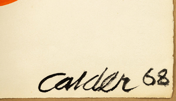 カルダー Alexander Calder 刷り込みサイン Alexander Calder Fair Play Signed 1968 Gouache and Ink on Paper