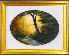Bob Ross Original Painting Signed Babbling Brook Oil on Canvas