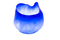 Dale Chihuly Paris Blue with Black Threads Hand Blown Glass Basket with Appraisal