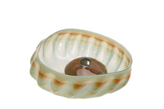 Dale Chihuly, "Sage and Rust Seaform Set" - 1981 Hand-Blown Glass