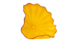 Dale Chihuly, Original Yellow Buttercup Persian with Blood Red Lip Wrap - Hand-Blown Glass Art