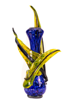 Dale Chihuly, Chartreuse Cerulean Venetian - Large 27” Signed 1991 Hand-Blown Glass Sculpture