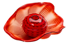Dale Chihuly, Chinese Red Seaform Pair - Signed 1995 Portland Press Edition