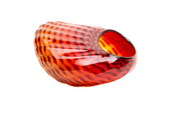 Dale Chihuly Crimson Seaform with Black Lip Wrap Signed Hand Blown Glass Sculpture