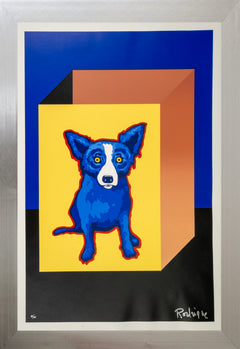 George Rodrigue, Blue Label - Blue Dog 1995 Signed Screenprint Edition of 50