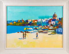 Nicola Simbari, Beach in Venice - Signed Original Painting