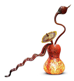 Massive Illuminated Commissioned Ikebana Hand Blown Glass Sculpture 53" four piece 100k+