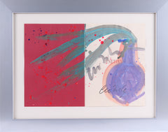 Dale Chihuly Drawing Venetian Acrylic Original Signed Painting from book