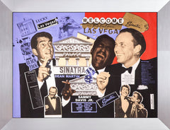 Steve Kaufman Rat Pack Frank Sinatra Warhol Famous Assistant Oil Painting Canvas