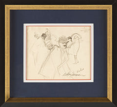 LeRoy Neiman Original Drawing George Halas Chicago Bears Grand Father of the NFL