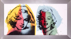 Steve Kaufman Marilyn Monroe Double Original Oil Painting 1/1 Canvas Documeted