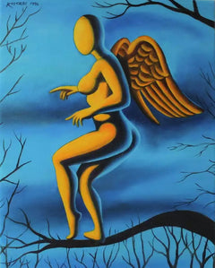 original painting on canvas Point of Departure 96" pop art