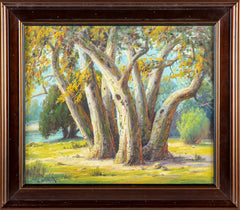 Paul Grimm Original Painting "Seven Sister" Santa Inez Valley Oil on Canvas Signed Certified