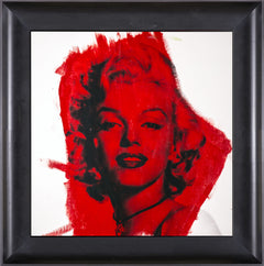 Steve Kaufman Marilyn Monroe Warhol Famous Assistant Oil Painting Canvas 26 x 27