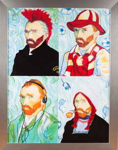 Vincent Van Gogh Original Oil Unique Painting Pop Art Rare Large