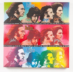 Steve Kaufman Beatles Hard Days Night Original Painting Album Memorabilia Signed