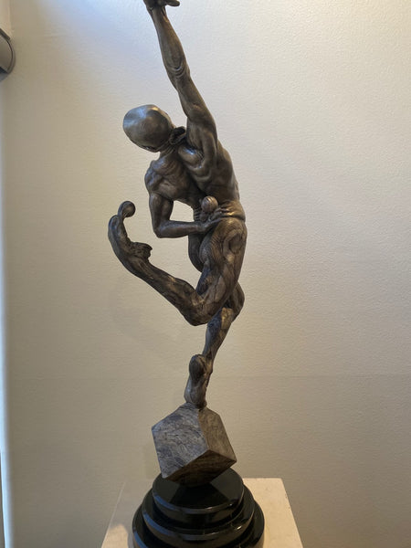 Richard MacDonald Leap of Faith 1/3 Life Platinum AP Bronze Sculpture