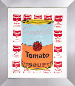Campbells Tomato Soup Warhol Famous Assistant, Pop Art Oil Painting