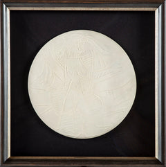 Femme Echevelee (Dishevelled Woman) 1963; Unglazed white earthenware plate; Numbered 4/100