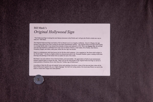 Bill Mack Radically Cool James Dean Unique on Original Hollywood Sign