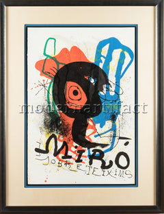 Joan Miro Sobreteixims Exhibition Large Lithograph on Paper Limited Edition