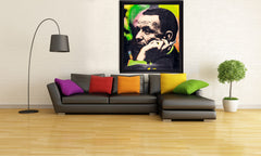 Steve Kaufman Frank Sinatra Blue Eye Warhol Famous Assistant Oil Painting Canvas