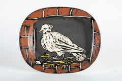 Pablo Picasso Colombe Mate Ceramic Sculpture Plate