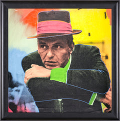 Steve Kaufman Frank Sinatra Blue Eye Warhol Famous Assistant Oil Painting Canvas