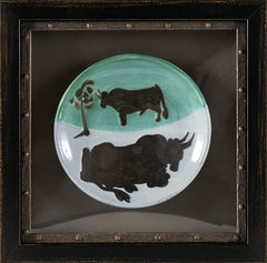 Pable Picasso Ceramic Plate 1952 Ramie Toros A.R. 161 Edition of 500