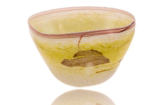 Dale Chihuly, 1978 Signed Yellow Indian Blanket Basket - Hand Blown Glass
