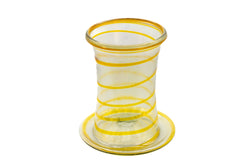 Dale Chihuly, Clear Vase with Yellow Stripes - Narrow with Base