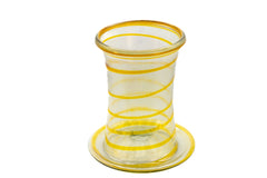 Dale Chihuly c. 1970 Clear with Yellow Stripes Pilchuck Hand Blown Glass Vase with Base with $20,000 Appraisal