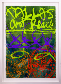 Dale Chihuly Signed Original Drawing with Watercolor and Acrylic Contemporary Painting
