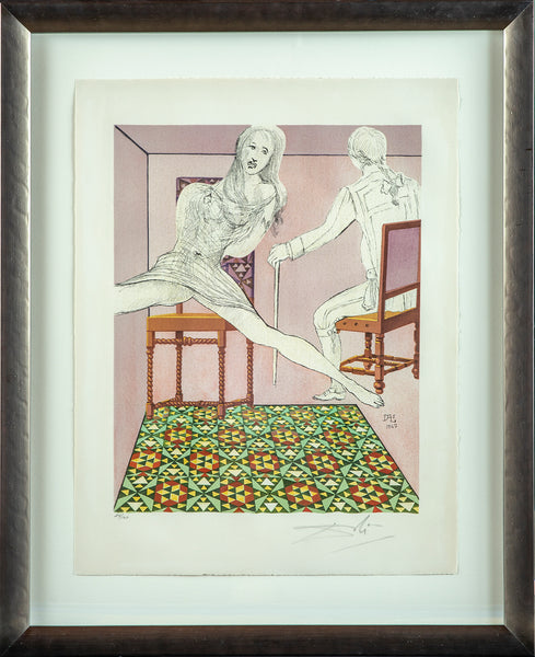 Marianne and the Chevalier, Contemporary Art Surrealist Lithograph