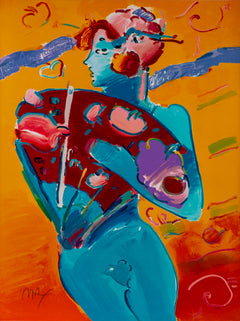 Original Signed Limited Nude Fan Dancer after the painting of 300 Sold Out
