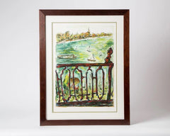 Vista From Balcony Sold Out "Drawn Blank" Series SIgned Numbered