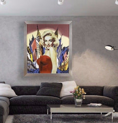 Marilyn Monroe New York City Comic Original Oil Painting Documente
