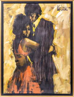 Original Oil Painting Nicest Ever Offered Warm Embrace