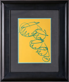 Dale Chihuly Two Original Drawings two sided Custom Framed showing both Drawings