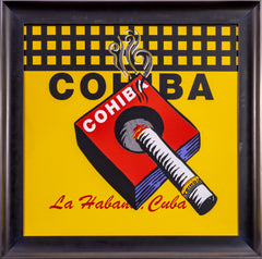 Steve Kaufman Cohiba Cigar Original Oil Painting Warhol Famous Assistant
