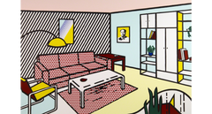Roy Lichtenstein Modern Room 1990 Woodcut and Screenprint Signed Lithograph