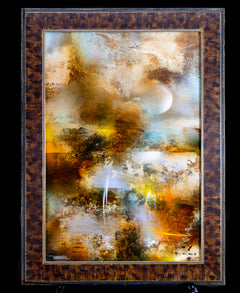 Original Oil Painting on Masonite Famous Artist Moonlight