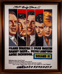 Steve Kaufman Original Oil Painting Canvas Sinatra Martin Sammy Lawford Dickinson Oceans 11