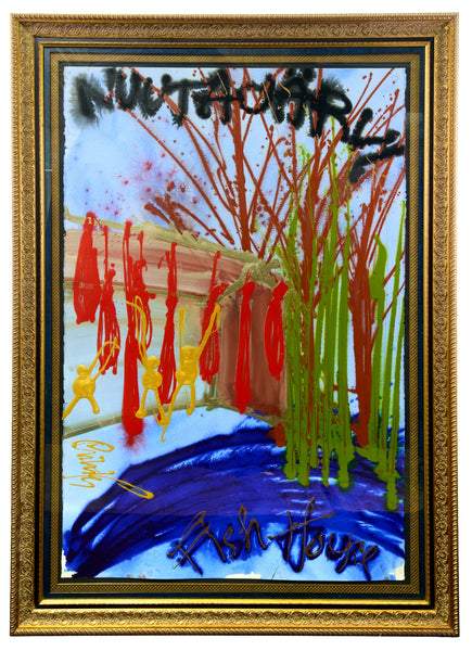 Dale Chihuly Nuutajarvi/Fish House 60" x 40" Painting