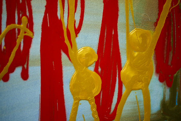 Dale Chihuly Nuutajarvi/Fish House 60" x 40" Painting