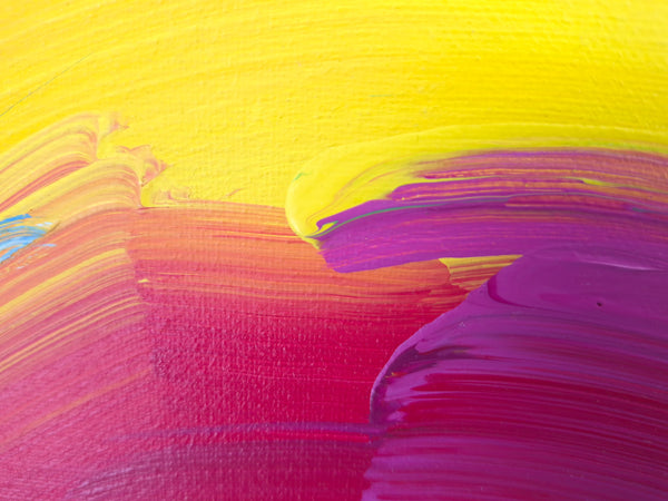 Peter Max Original Sunset Reeds II 1997 Signed Acrylic on Canvas Painting